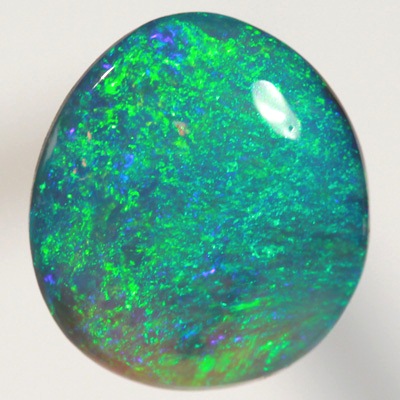 SOLID SEMI BLACK OPAL Bright golden Green Harlequin pattern SEE VIDEO 